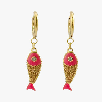 Irene | Sommer-Koi-Ohrstecker aus buntem Edelstahl