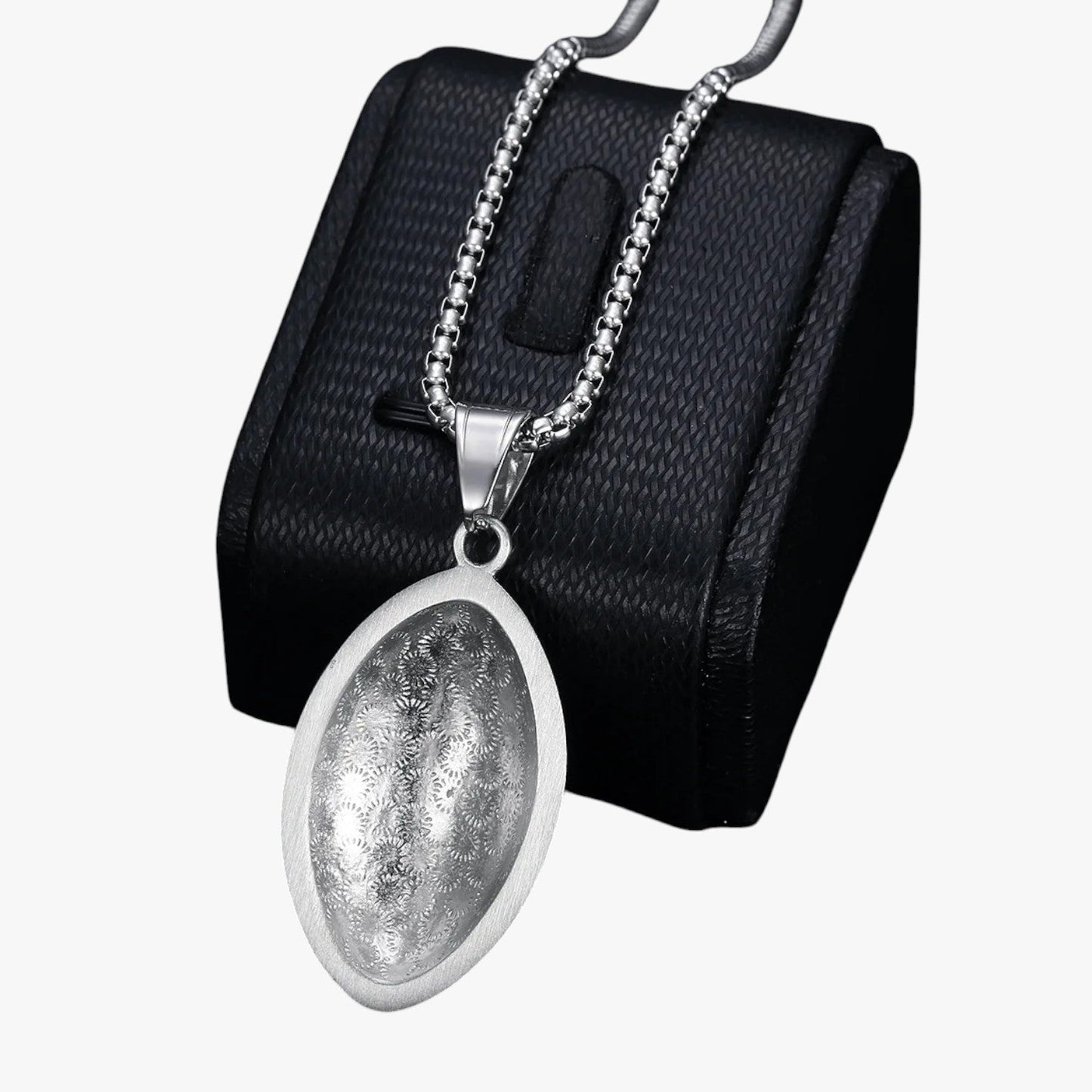 Jayson | Rugby-Halskette aus Edelstahl mit Kristall