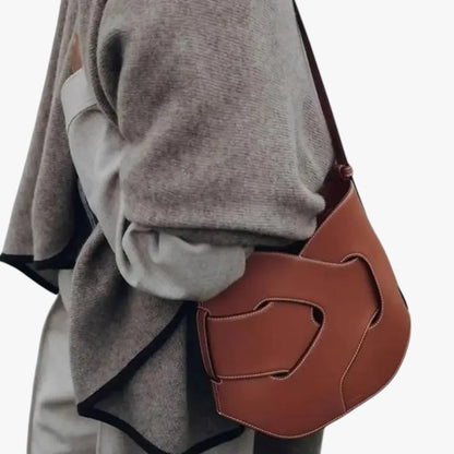 Skye | Leder-Schultertasche mit Flechtdetail