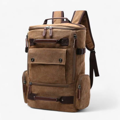 Enrique | Geräumiger Vintage Canvas-Rucksack mit Laptopfach