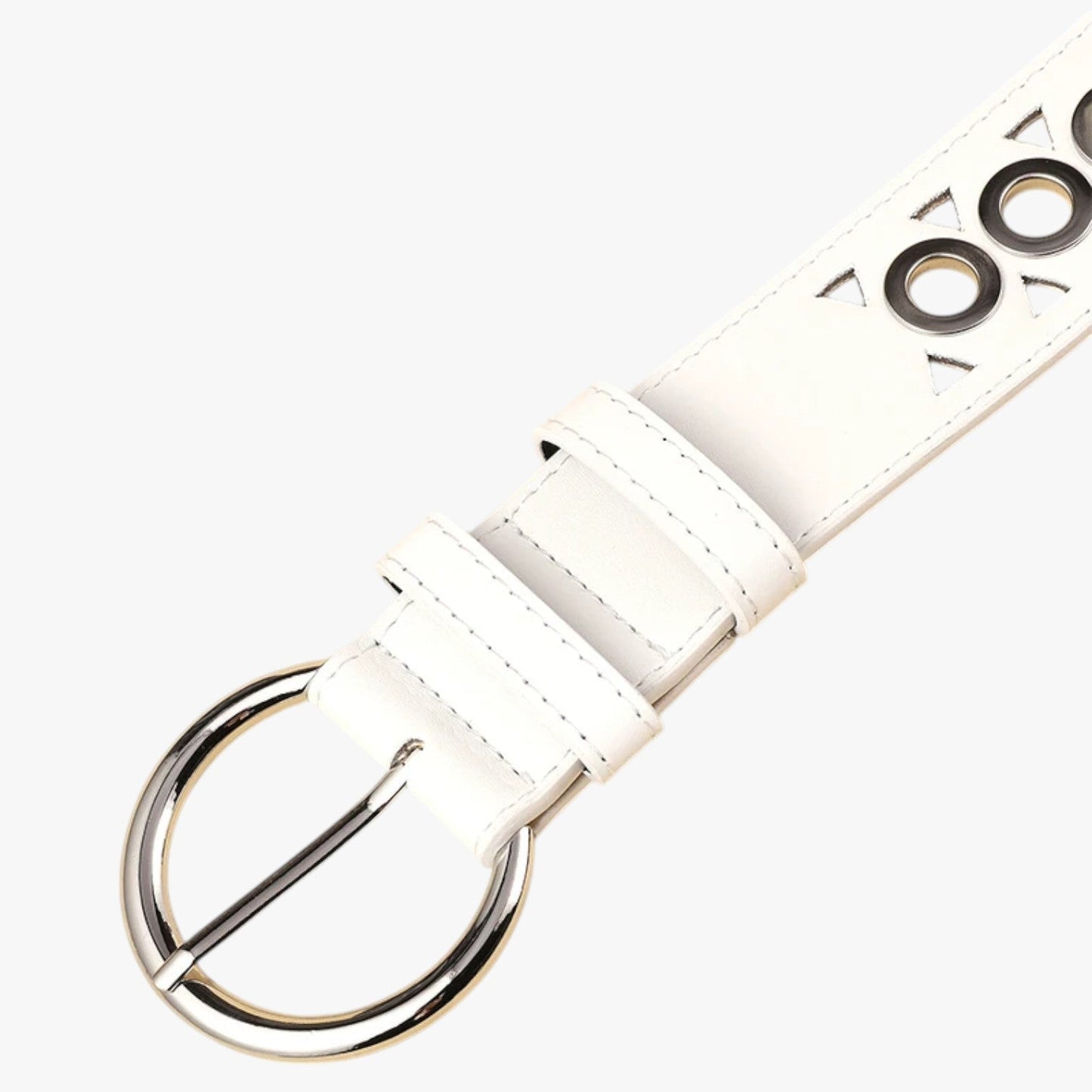 Emelia | Rindsleder-Punk-Taillegurt im Y2K-Stil mit Nadelschnalle