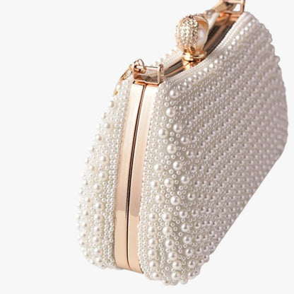Aviana | Elegante Perlentasche mit Kettchen-Handgriff
