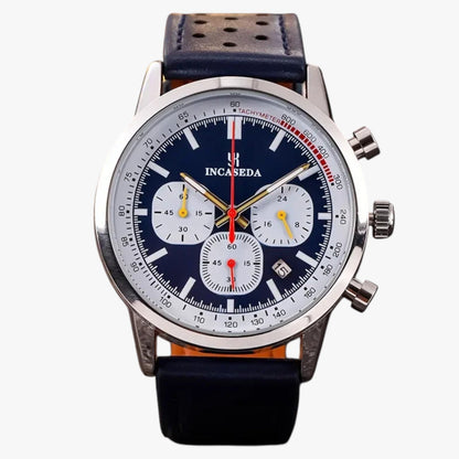 Drew | Herrenarmbanduhr INCASEDA Chronograph Luxus Quarzu, Ultra Hell & Elegant