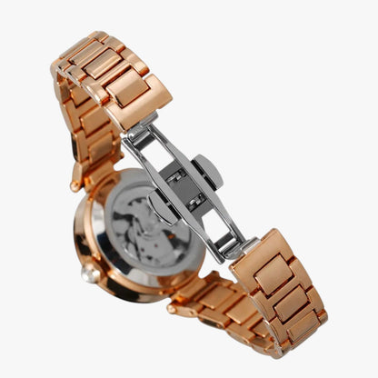 Ana | Luxusuhr für Damen 2025 Mechanische Eleganz aus Stahl und Diamanten 3D