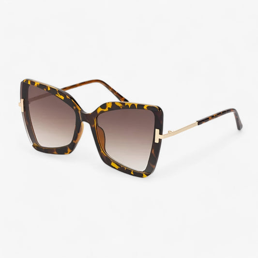 Andrea | Katzenaugen-Sonnenbrille mit T-Rahmen - gewagter Stil, lebendige Farben