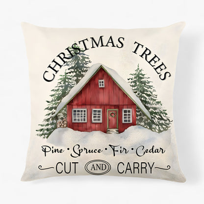 Frostig | Weihnachtskissenbezug aus Leinen – festliche und gemütliche Dekoration für Zuhause