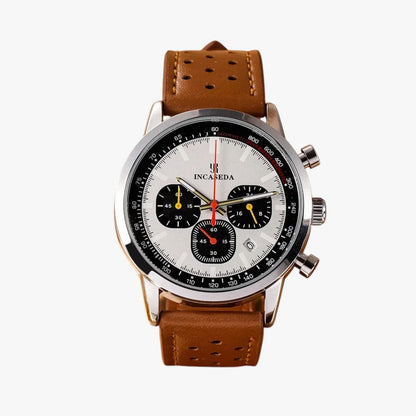 Drew | Herrenarmbanduhr INCASEDA Chronograph Luxus Quarzu, Ultra Hell & Elegant