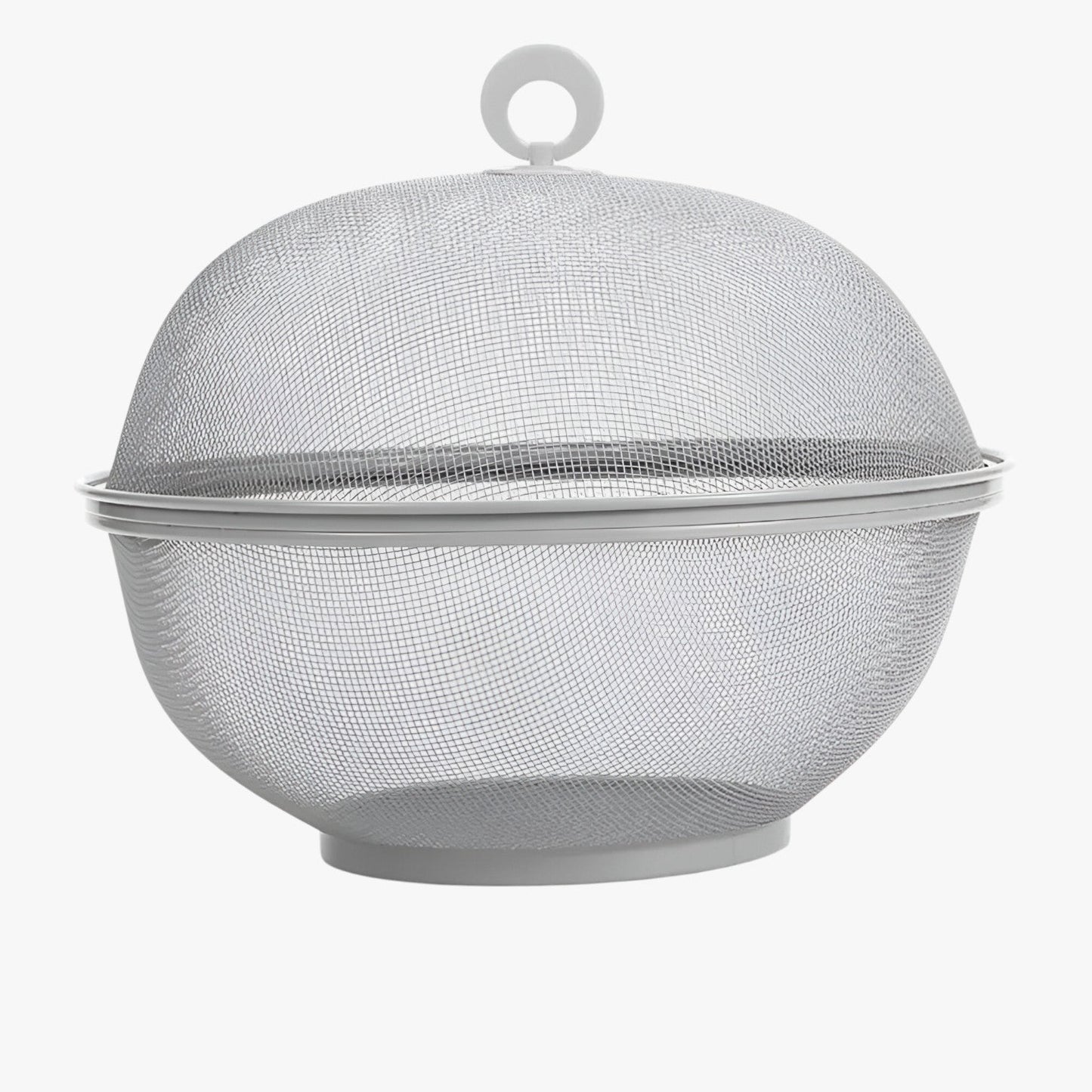 Edith | Fliegenfrei & Geräumig: Obstschale aus Edelstahl mit Deckel und großem Volumen