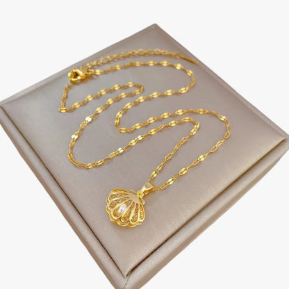 Nadia | Retro-Muschel-Perlenkette