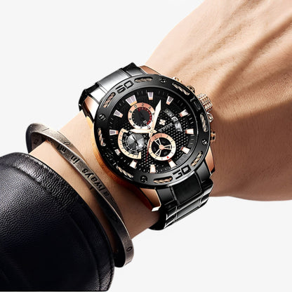 Linus | Luxus-Chronographenuhr aus Edelstahl