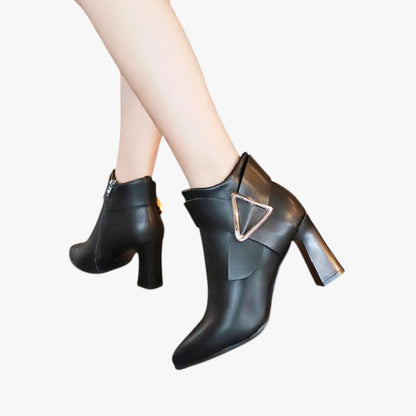 Kayla | Wasserdichte Stiefeletten mit Absatz: Eleganz und Komfort für jede Saison