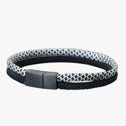 Devin | Zweifarbiges Paracord-Armband mit Magnetverschluss