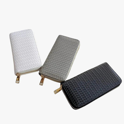 Elfenbein | Elegantes langes Portemonnaie mit Handytasche und Kartenfach