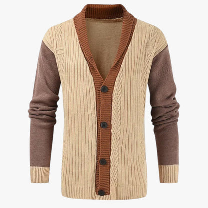 Ivan | Offener Herren-Kragen-V-Ausschnitt Cardigan: Eleganter Casual-Look und herbstlicher Komfort