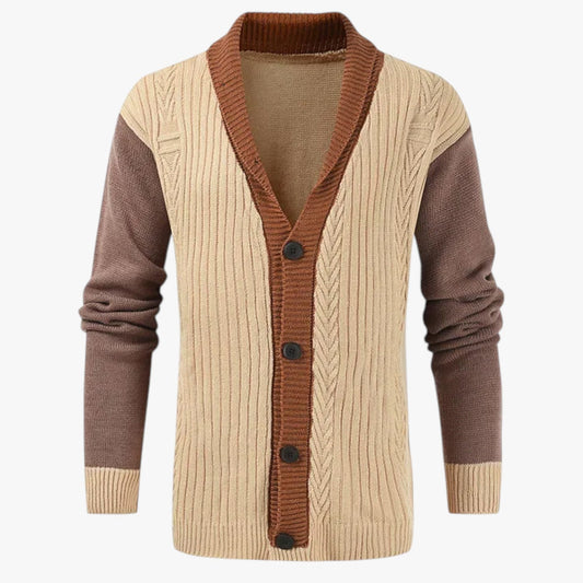 Ivan | Offener Herren-Kragen-V-Ausschnitt Cardigan: Eleganter Casual-Look und herbstlicher Komfort