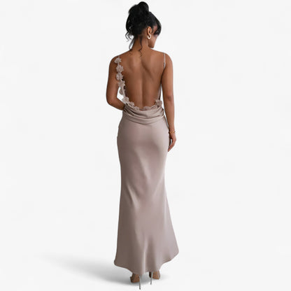 Rianne | Maxikleid mit Blumenmuster rückenfrei