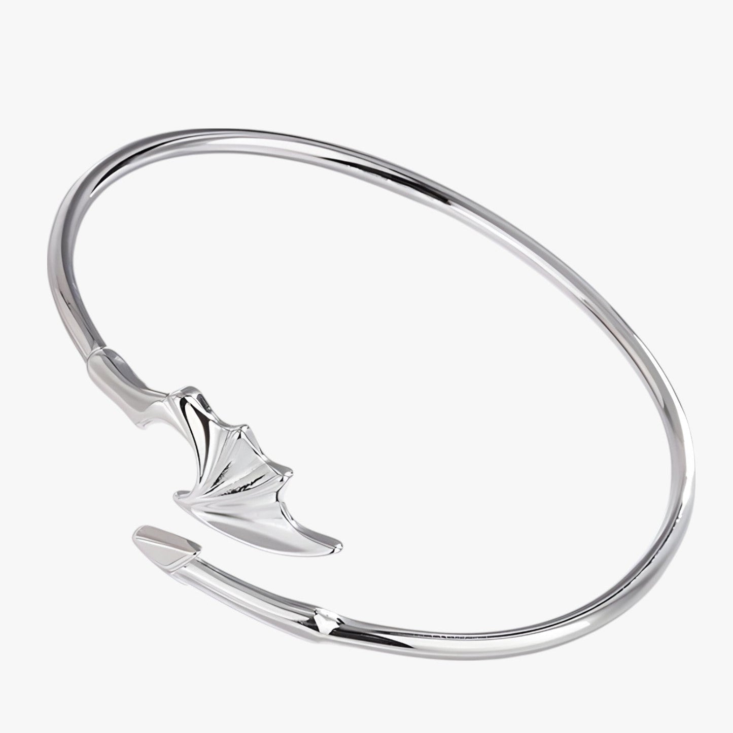 Jayce | Armband aus 925er Silber mit Goldener Feder im Vintage Punk Stil