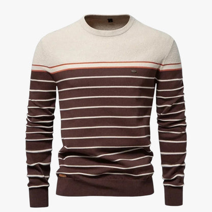 Calvin | Premium Herbststreifen-Pullover Warm, Elastisch und Stilvoll