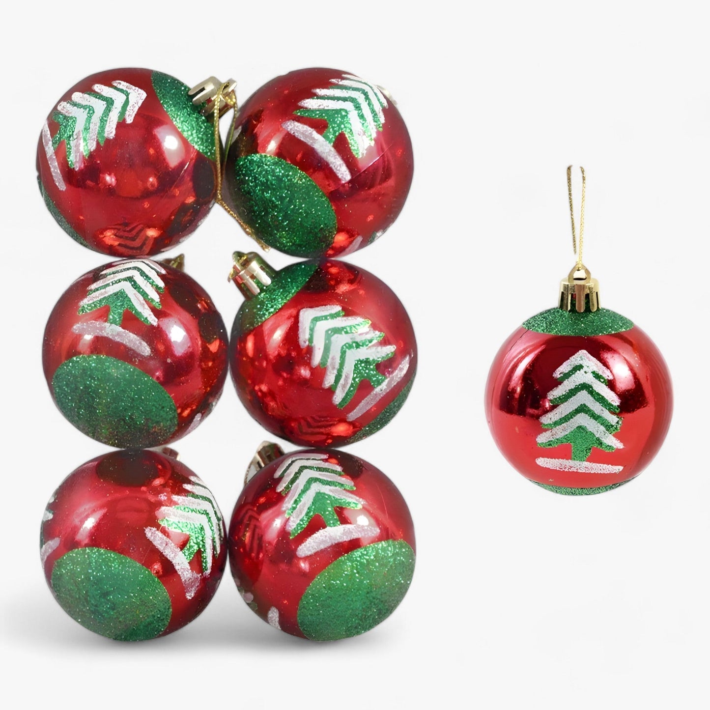 Weihnachten | 6 Stück Weihnachtskugeln – ideale Dekorationen für den Baum