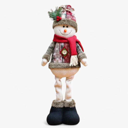 Weihnachtspuppe | Plüsch-Schneemann und Weihnachtsmann – Festliche Heimdekoration und Weihnachtsgeschenk