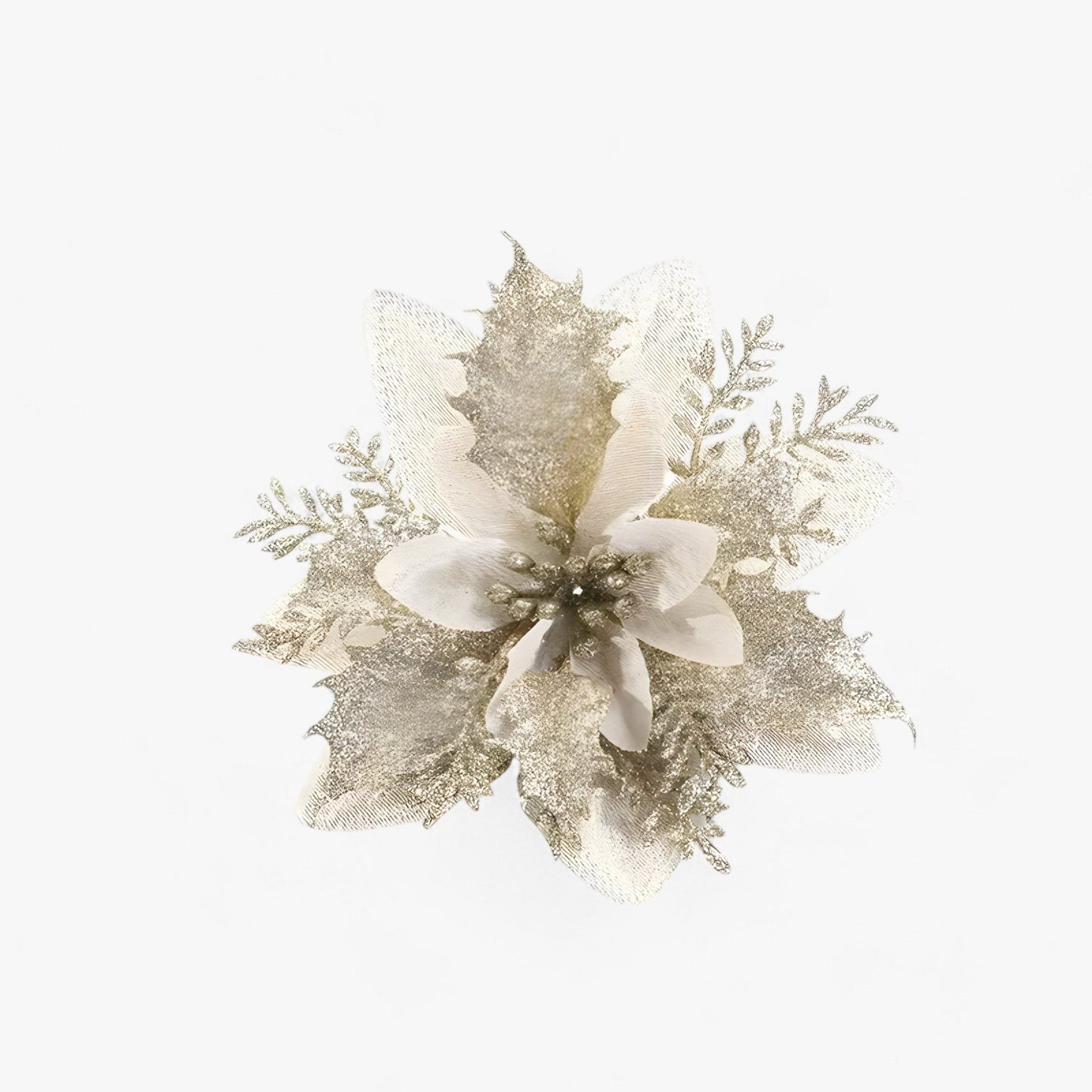 Blooms | Kunstweihnachtsblumen mit Glänzendem Goldstaub - Eleganz für Weihnachten