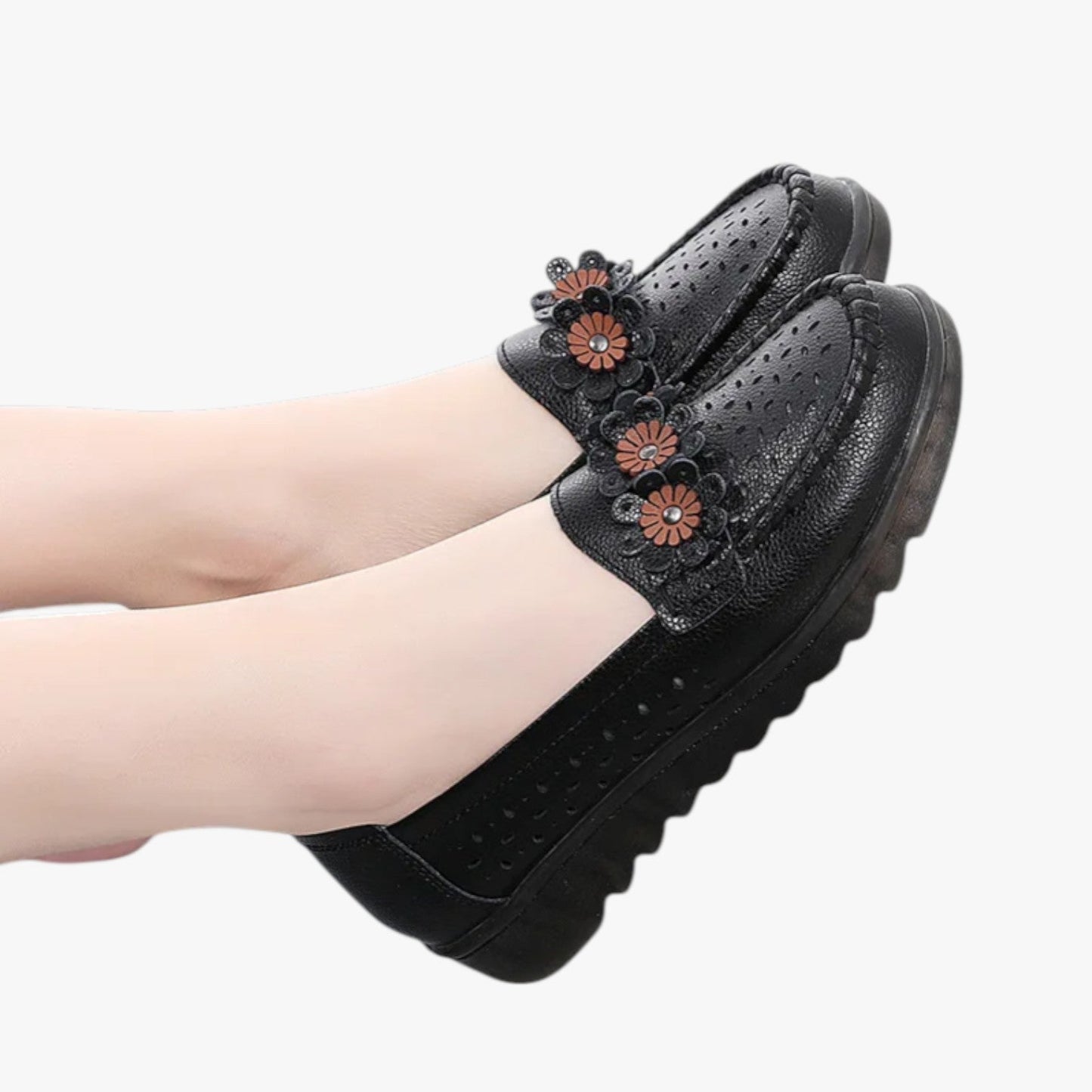 Annie | Sommerschuhe aus Leder - Komfort und Frische mit eleganten BlumenDETAILS