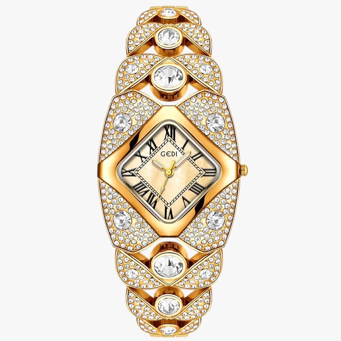 Callie | Damenuhr 2025 Eleganz mit Licht, Diamanten und wasserdichtem Design