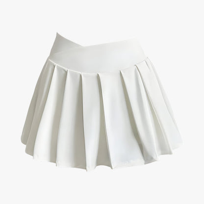 Luna | Hoher taille plissierter sportlicher Rock mit integrierten Shorts