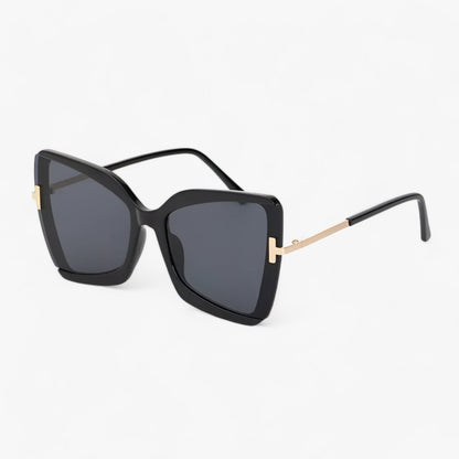 Andrea | Katzenaugen-Sonnenbrille mit T-Rahmen - gewagter Stil, lebendige Farben