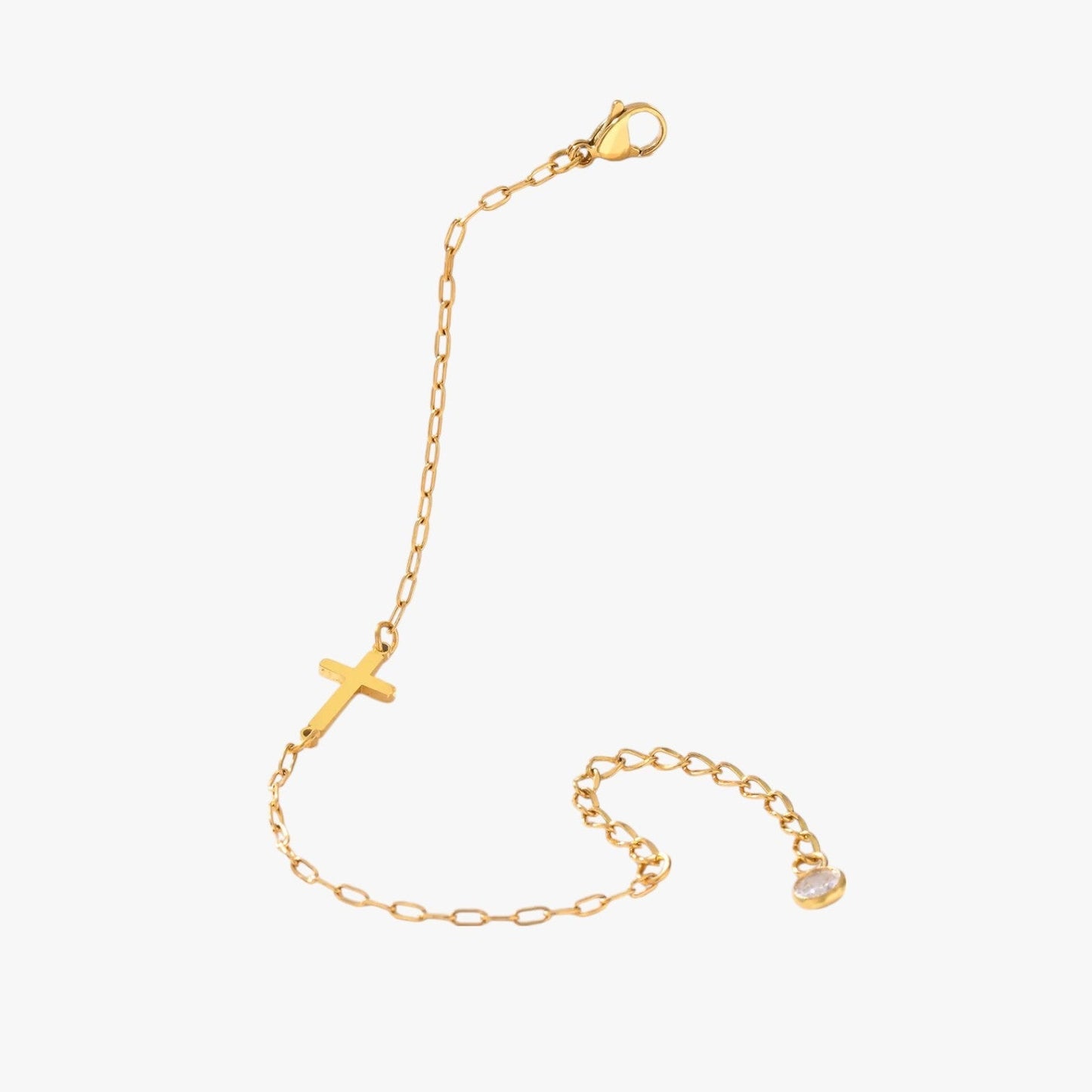 Elisa | Armband mit Kreuz aus Edelstahl – Wasserfest Eleganz