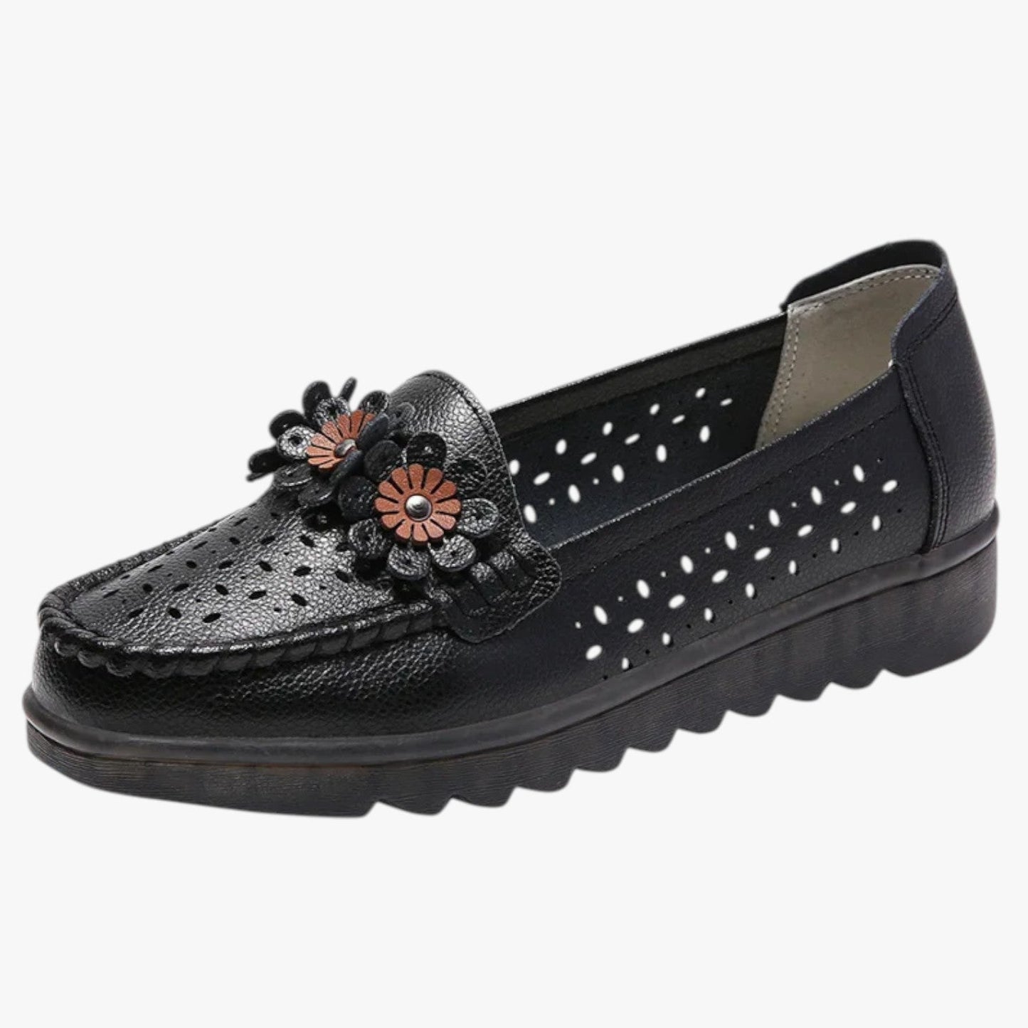 Annie | Sommerschuhe aus Leder - Komfort und Frische mit eleganten BlumenDETAILS