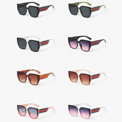 Roco | Retro multicolour polygonale Sonnenbrille für Damen