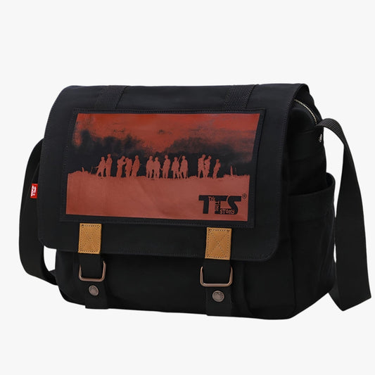 Ethan | Große Vintage-Leinenslingtasche