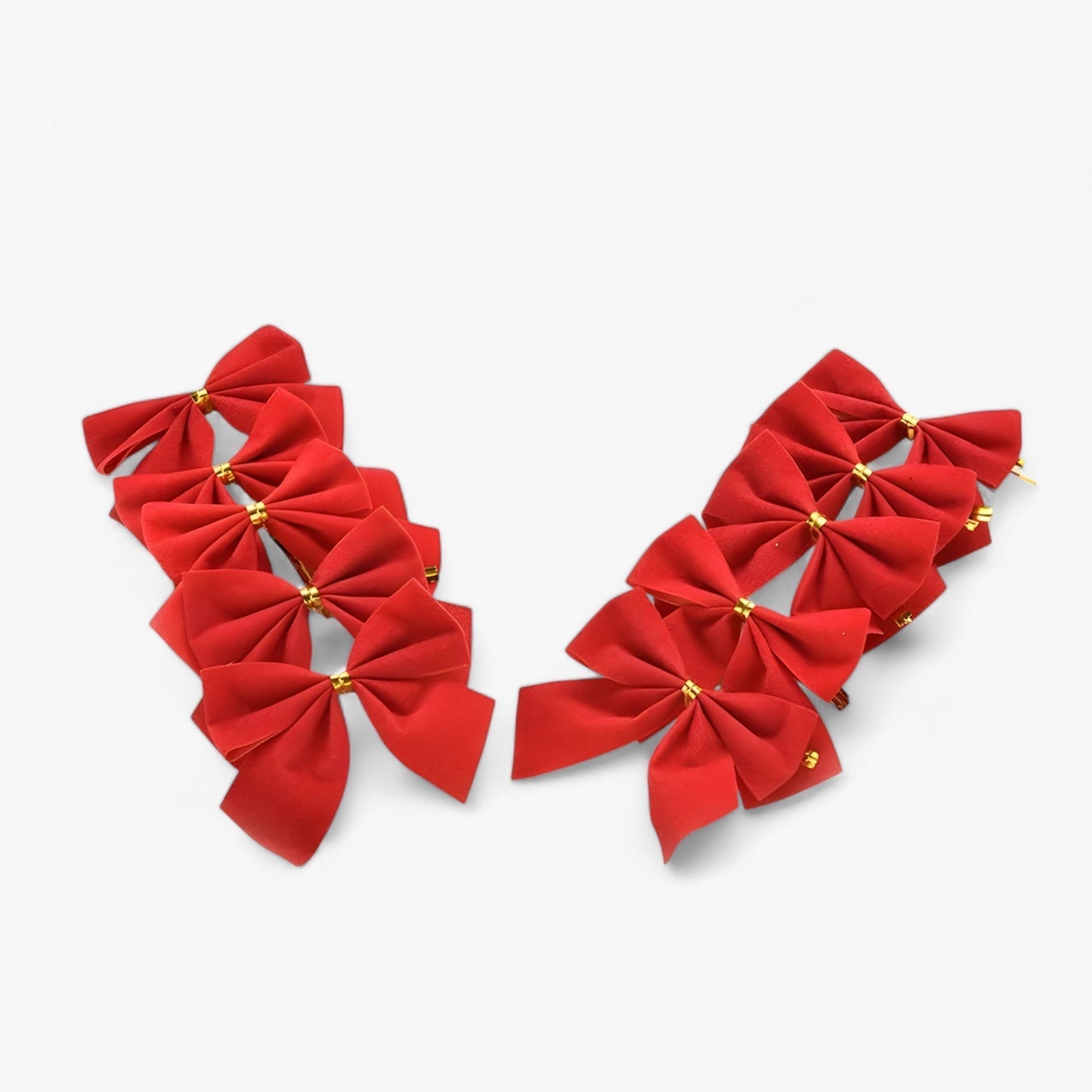 Weihnachtsdekorateur | 12 Rote Schleifen - Festliche und Elegante Dekoration für den Weihnachtsbaum