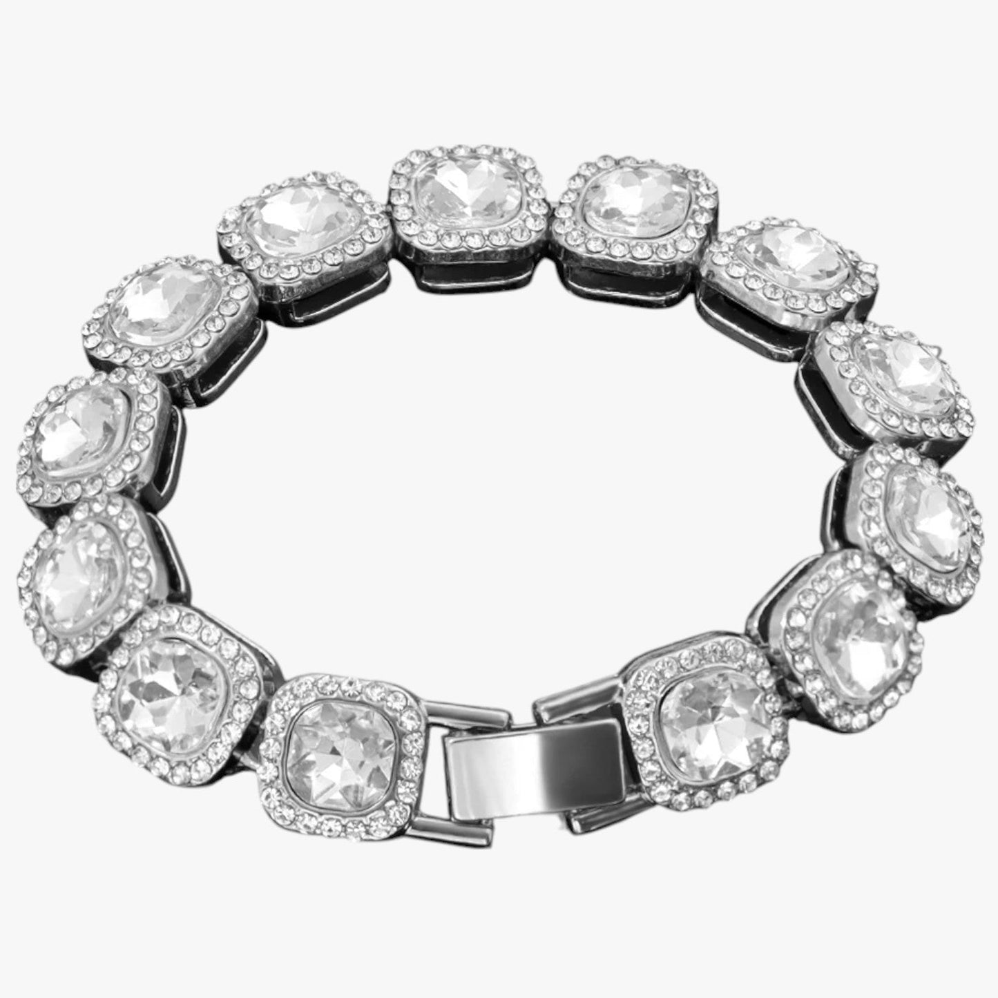 Emery | Tennisarmband mit Herz- und Kristallanhängern – Hip-Hop-Eleganz für jeden Anlass