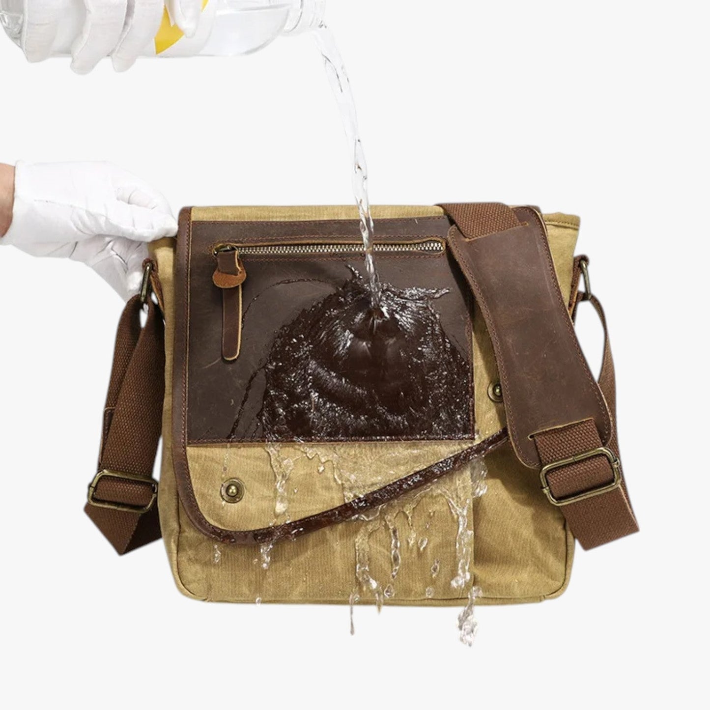 Alex | Vintage RFID-geschützte und wasserdichte Schultertasche