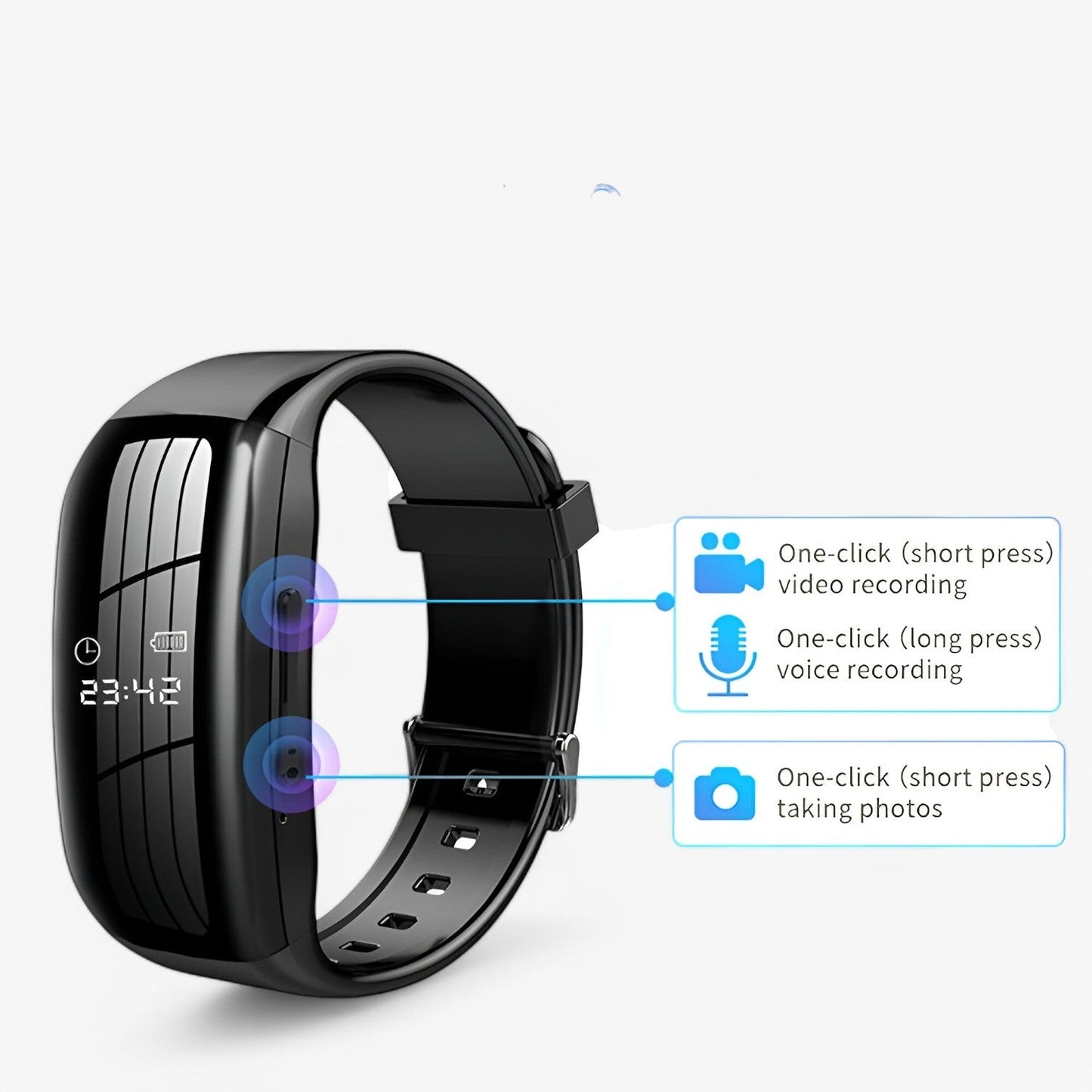 Joris | Mini-Fotokamera Uhr – Diskrete Aufnahme und Speicherung in einem einzigen Armband