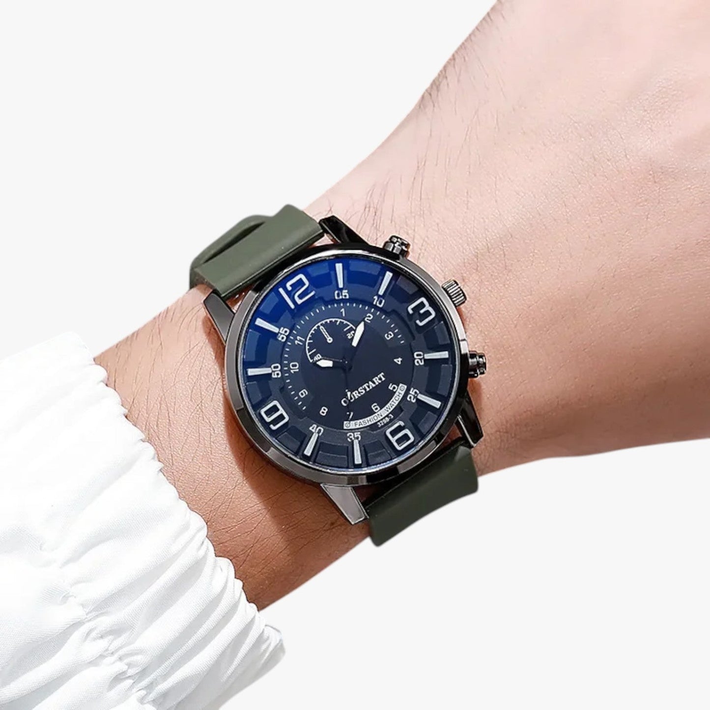 Riley | Herrenarmbanduhr aus Silikon mit präzisem Quarz, Alltags-Casual-Stil