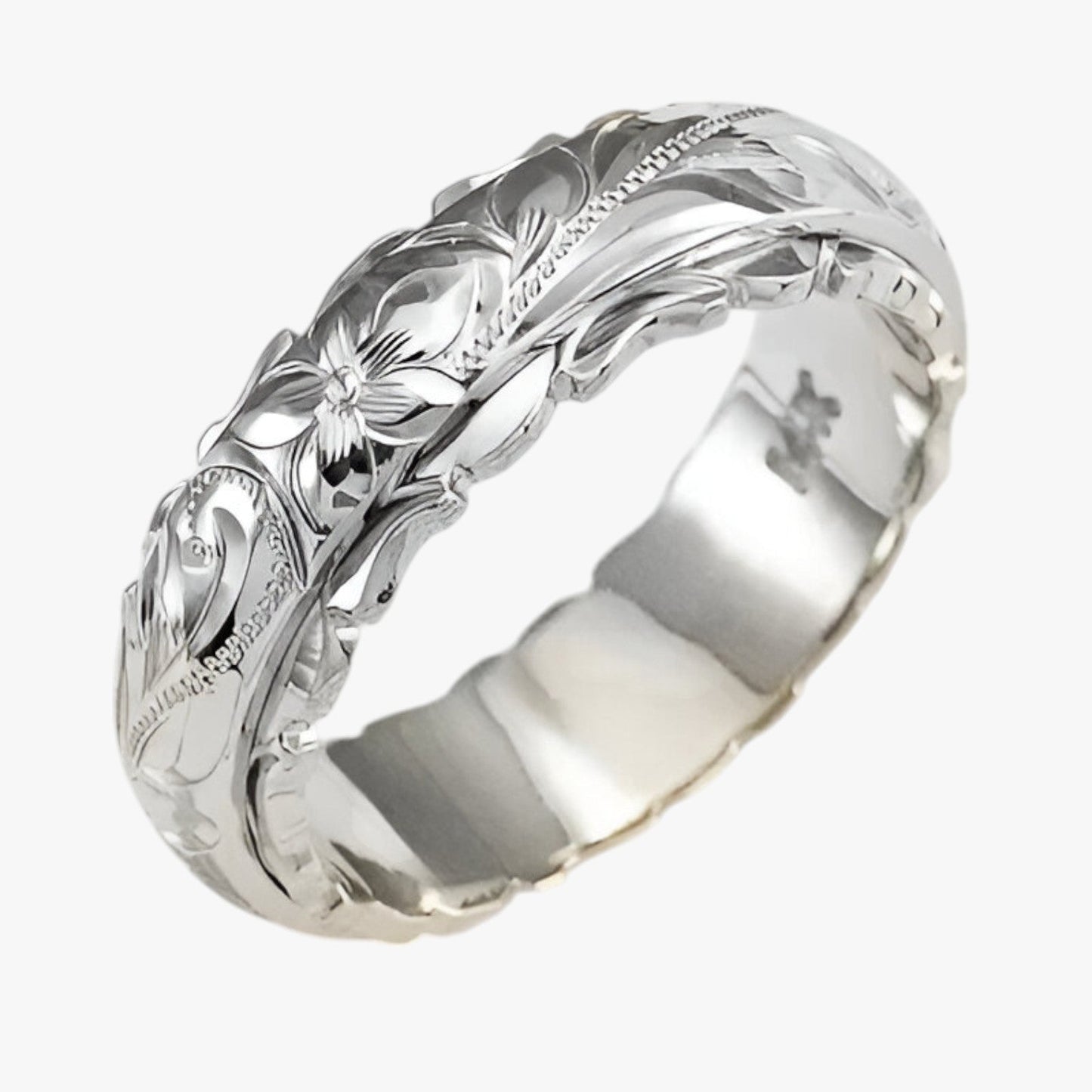 Evangeline | 14K Goldring mit skulptiertem Blumenmotiv