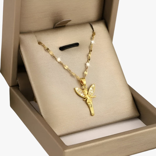 Lilly | Märchenhafte Kette mit Blume und Fee