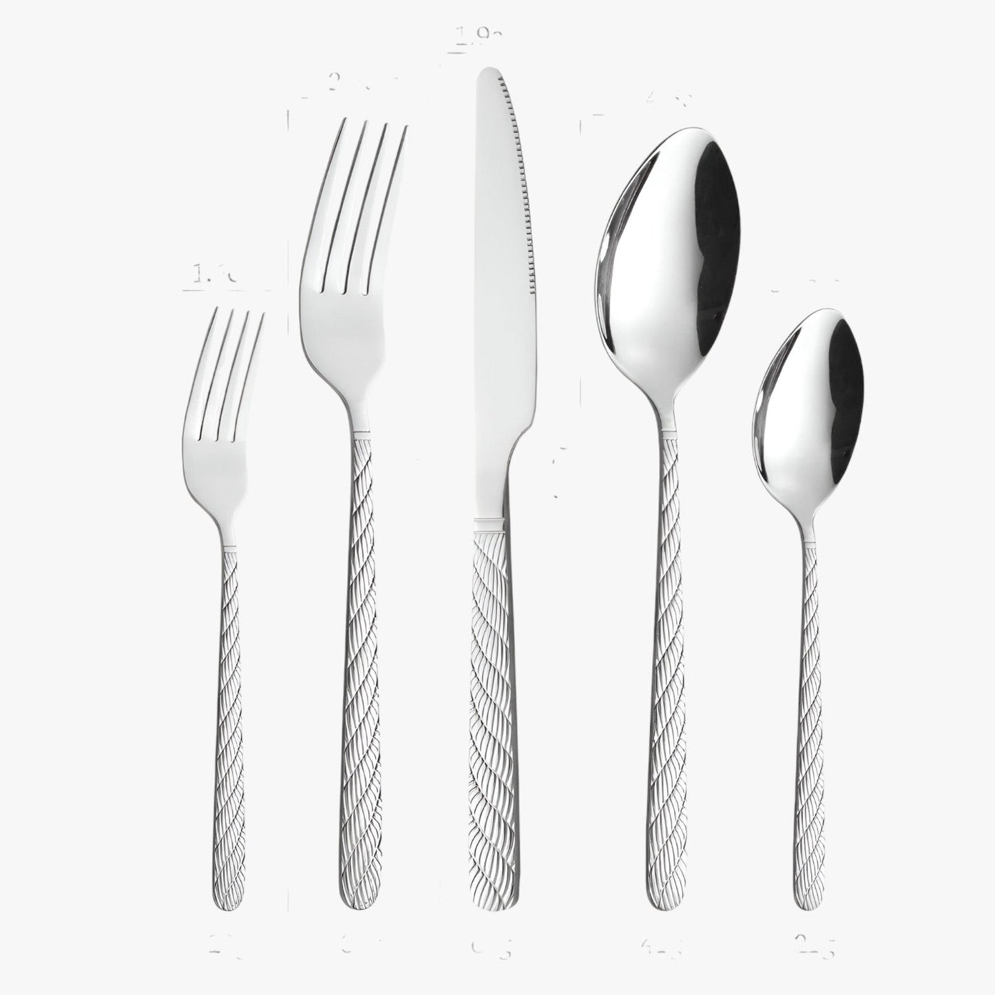 Haley | Set aus geflochtenem Besteck aus Edelstahl