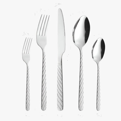 Haley | Set aus geflochtenem Besteck aus Edelstahl