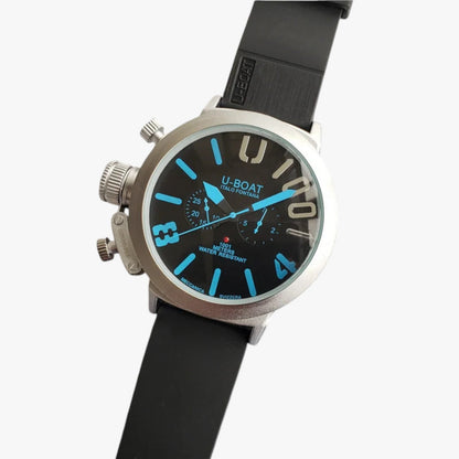 Kian | Sportuhr aus Edelstahl mit Silikonarmband