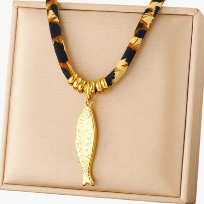 Maggie | Leoparden Charm-Halskette mit Golddetails Einzigartiger Stil und Perfektes Geschenk