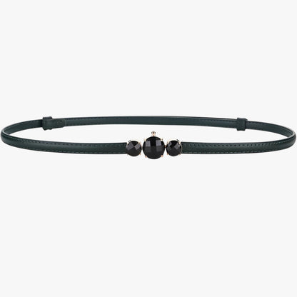 Caesy | Schmale Taille aus echtem Leder - Verstellbare Eleganz