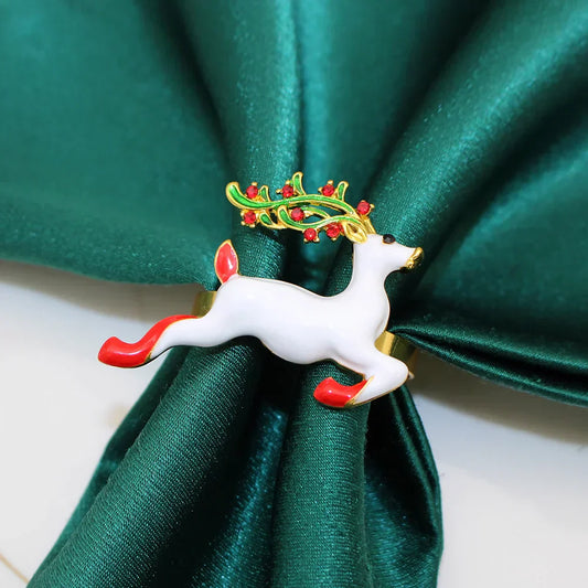 Urlaubs-Eleganz | 6 Weihnachtsserviettenringe mit Tannenzapfen - Perfekt