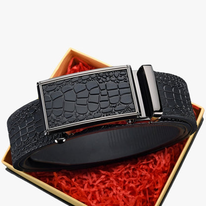 Eithan | Klassischer Ledergürtel mit Krokodilstruktur