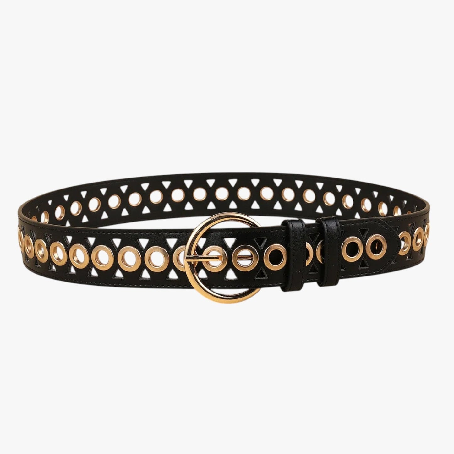 Emelia | Rindsleder-Punk-Taillegurt im Y2K-Stil mit Nadelschnalle