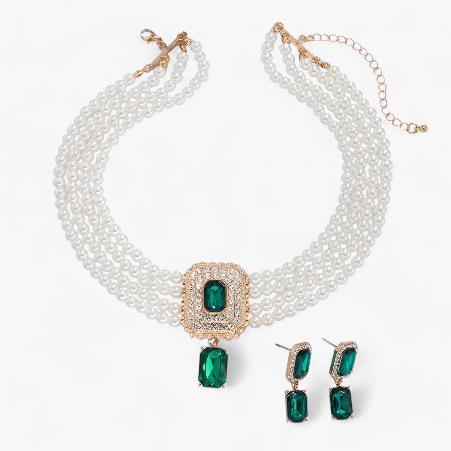 Lacteo Retro Eleganz: Mehrlagiges Perlen-Schmuckset für Damen