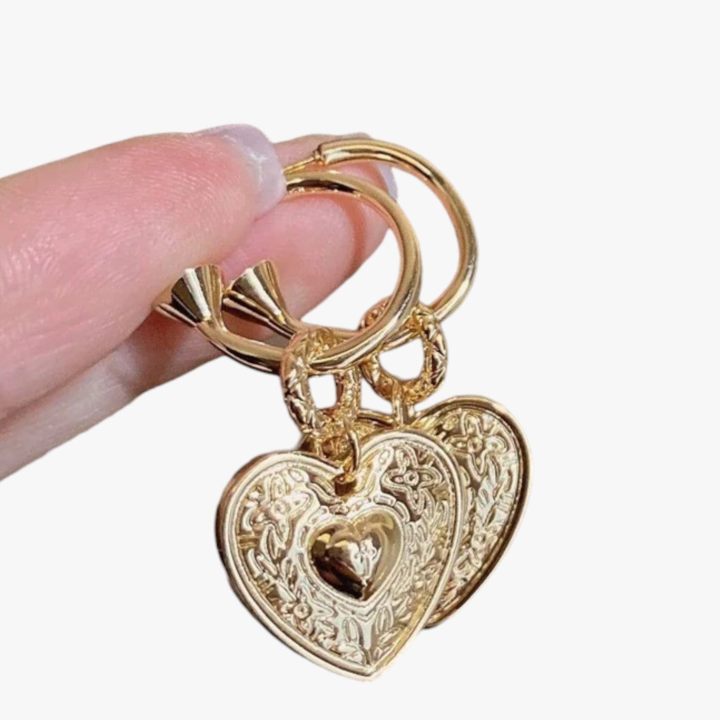 Martha | Elegante retro Herz-Ohrringe